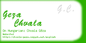 geza chvala business card
